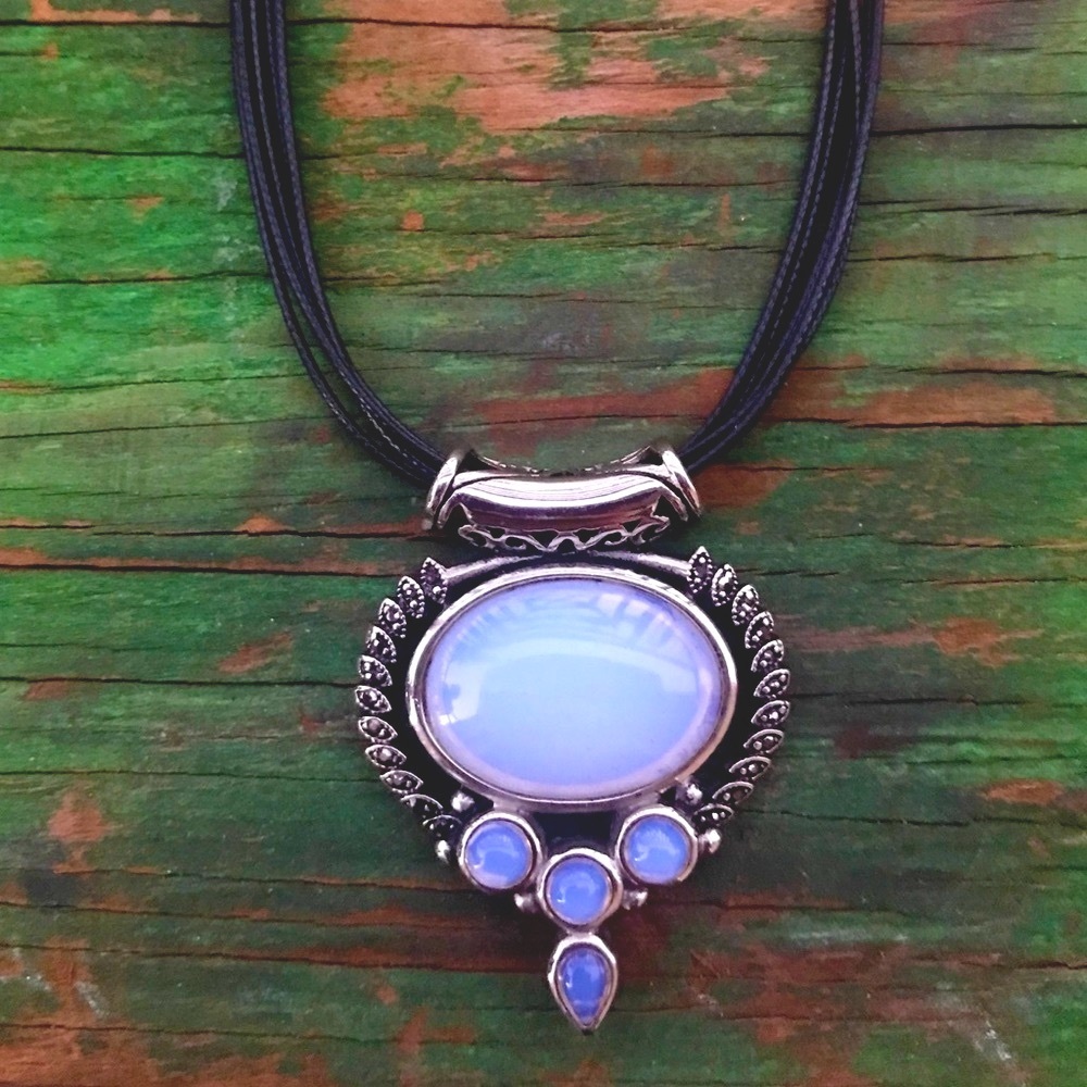 Moonlight Stone Necklace Adjustable Size